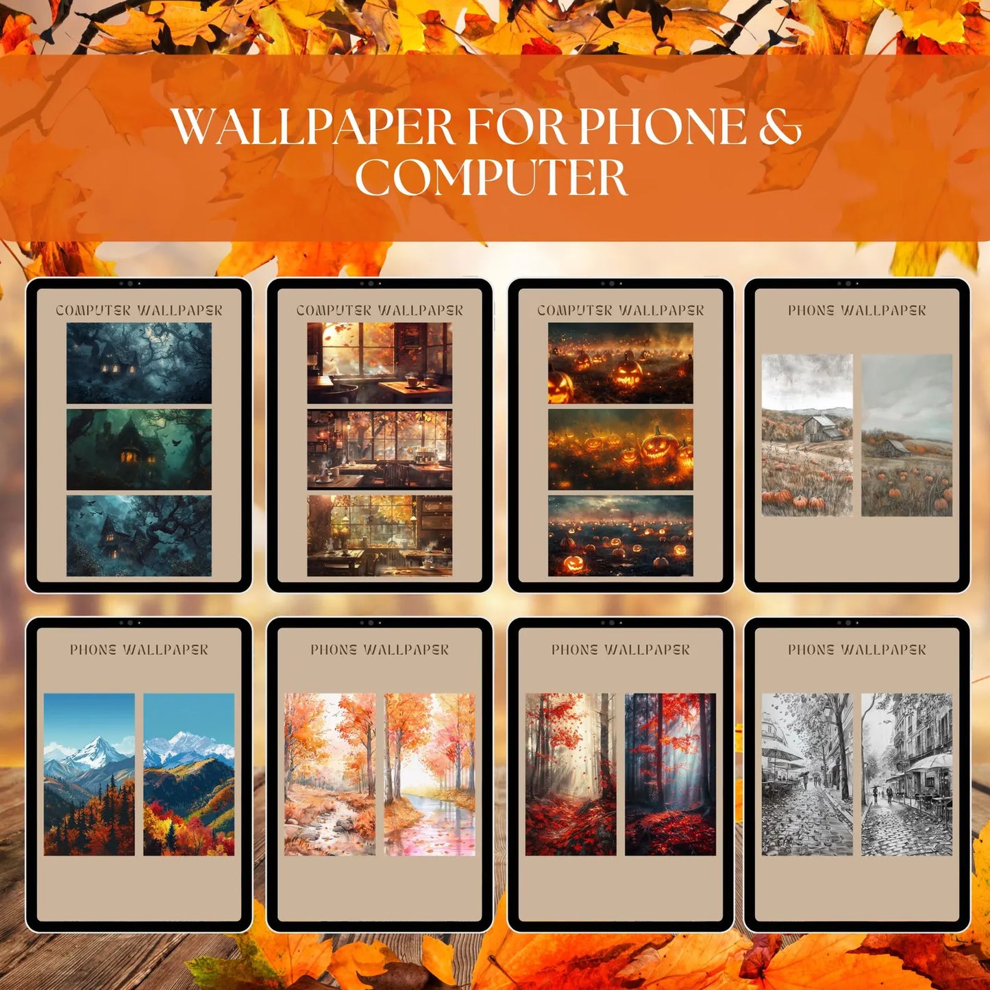 Seasonal layouts from Autumn & Halloween Planner