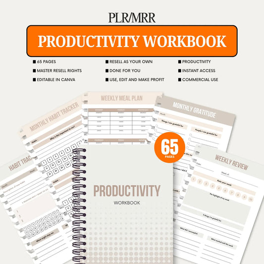 Productivity Workbook cover design