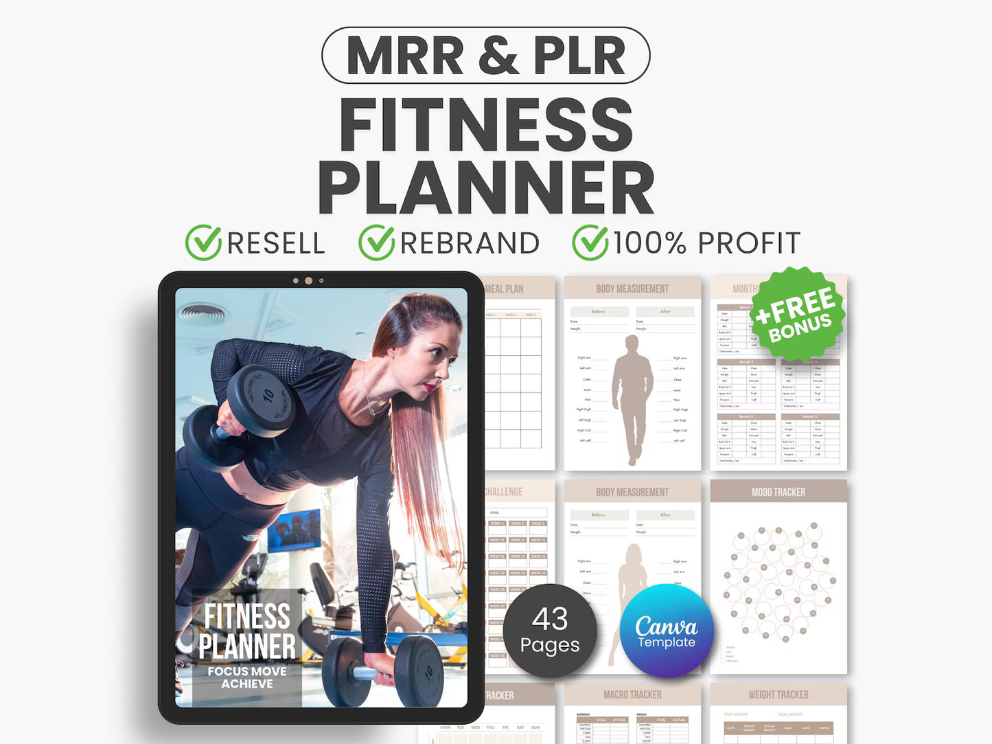 Focus & Flow Daily Planner cover design