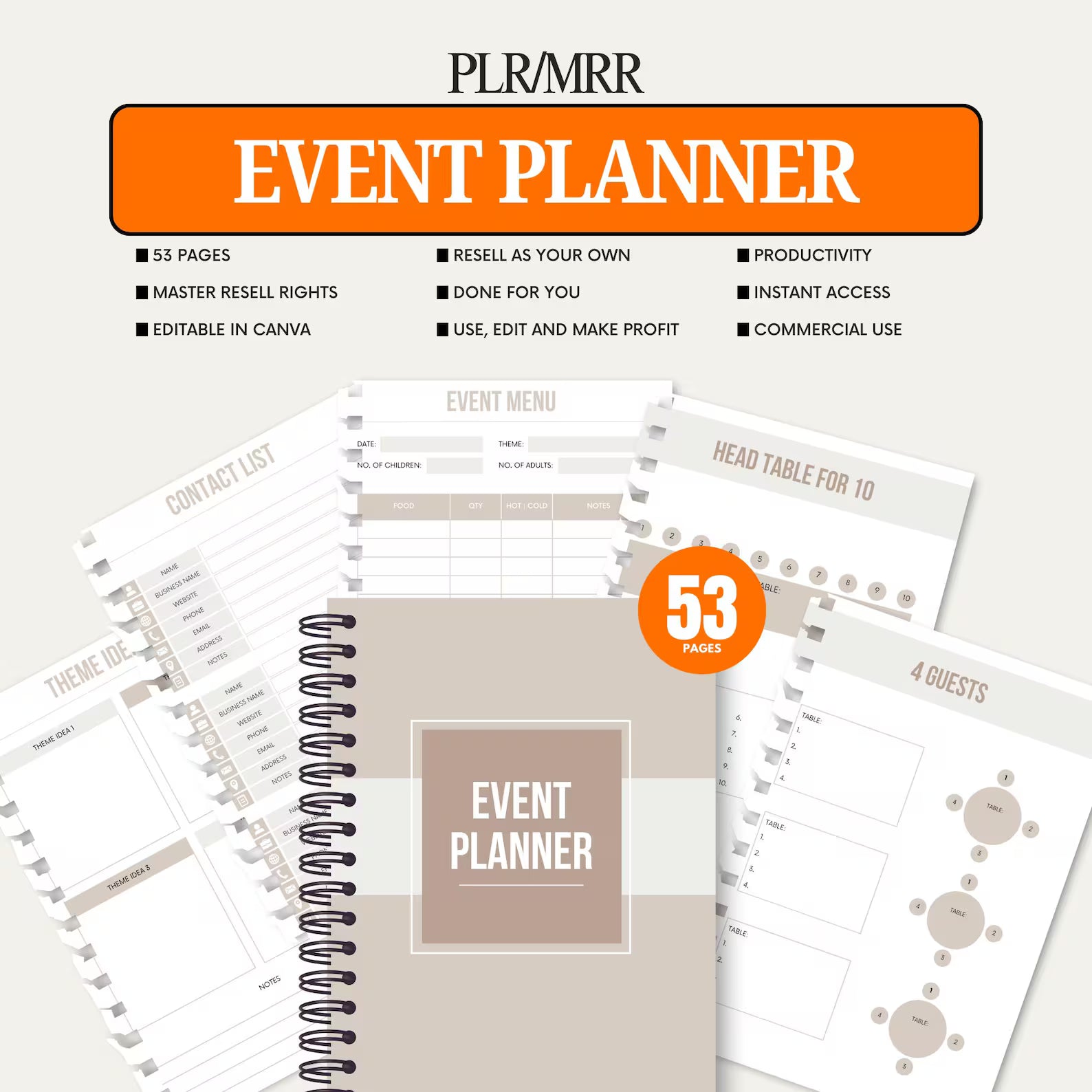 Event Planner cover design