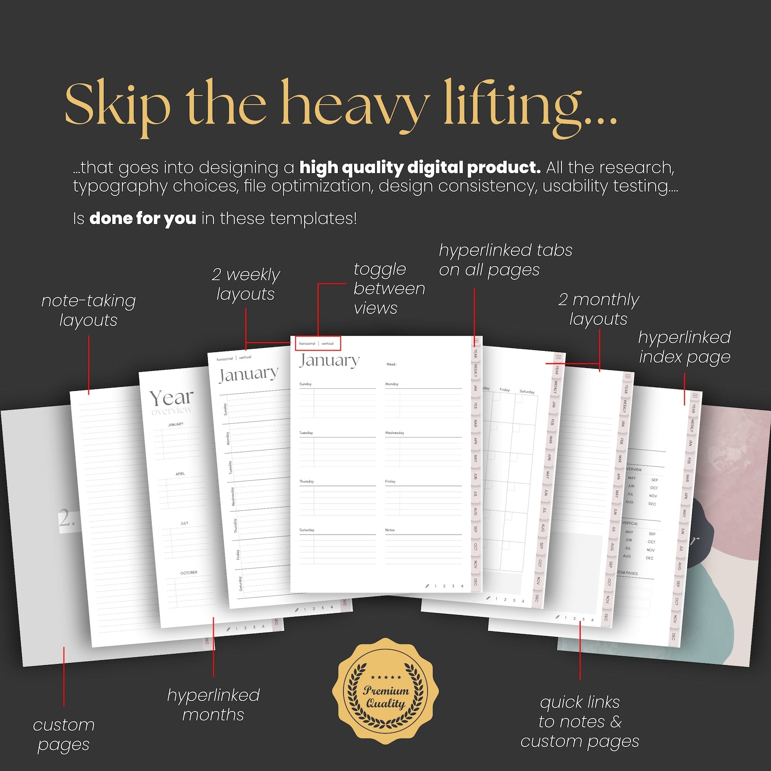 Purposeful Life Planner daily and weekly goal pages