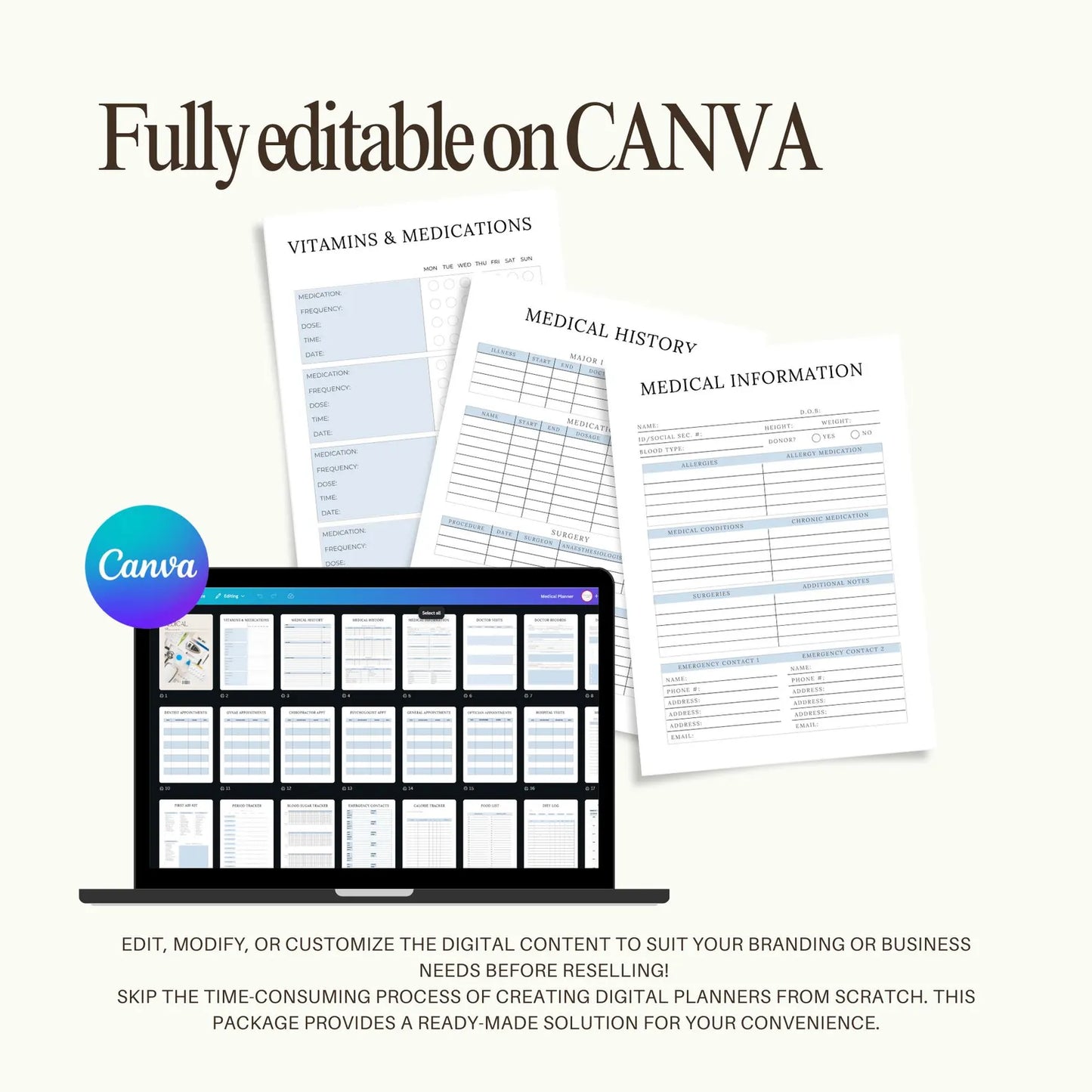 Medical Planner appointment and notes pages