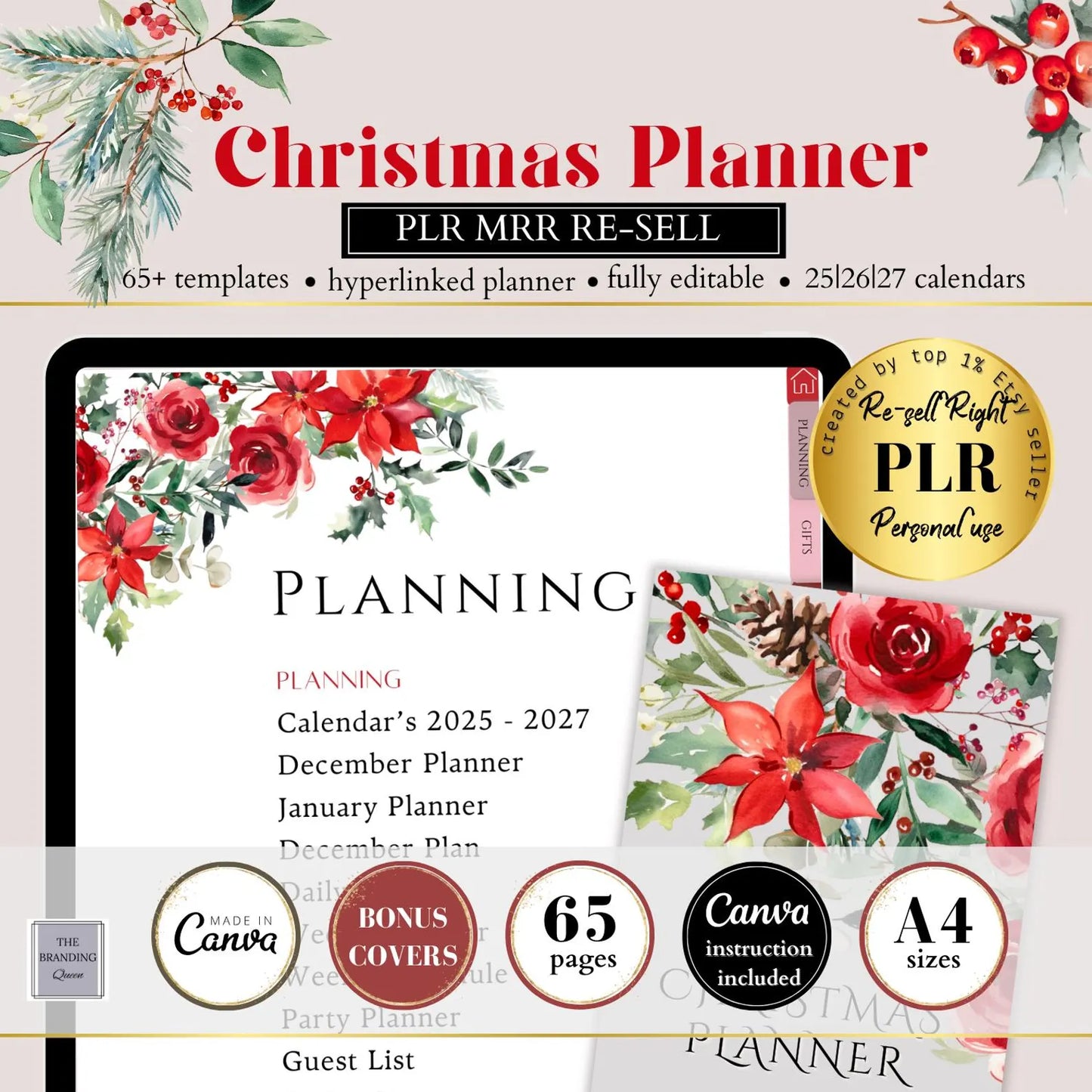 Christmas Planner cover design