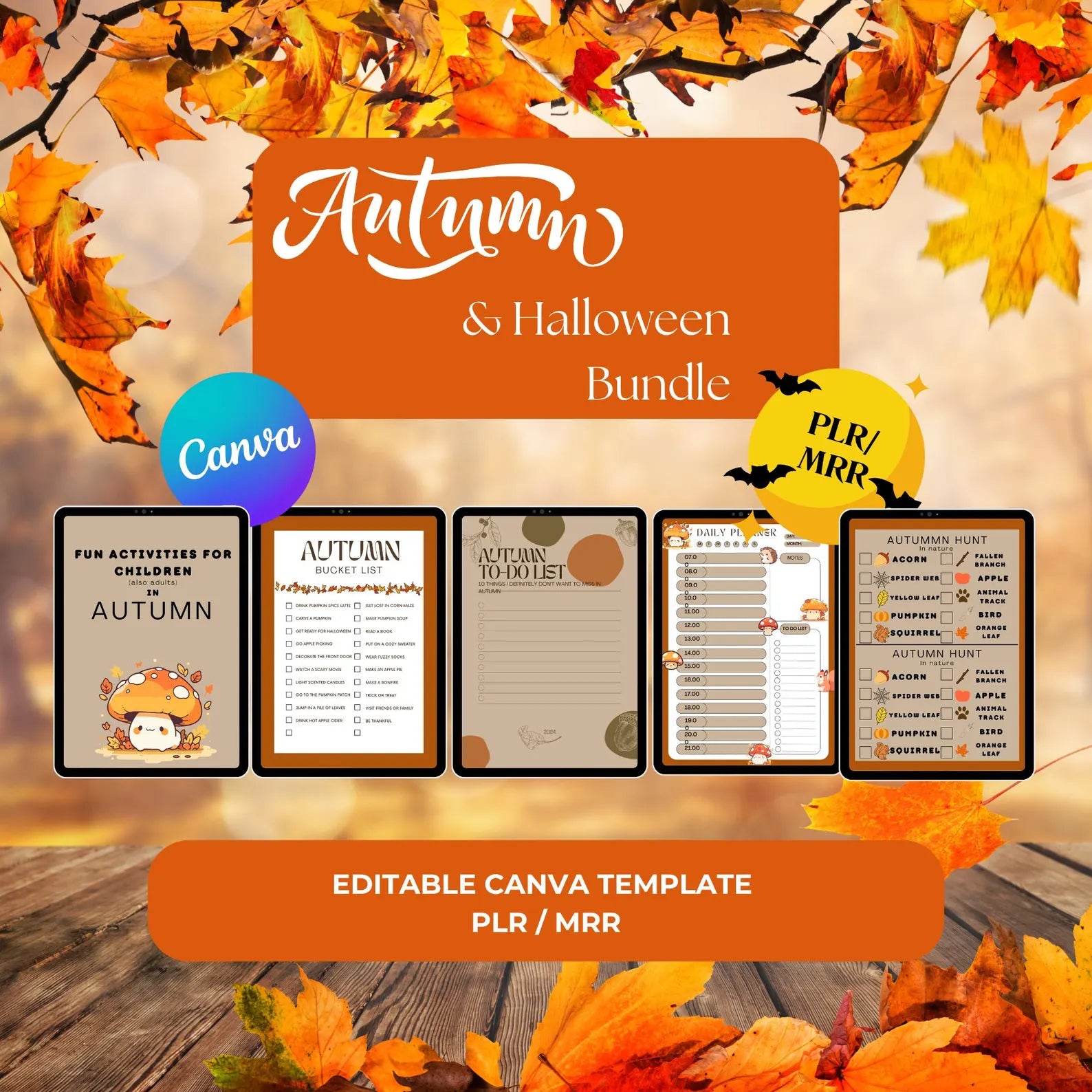 Autumn & Halloween Planner cover design