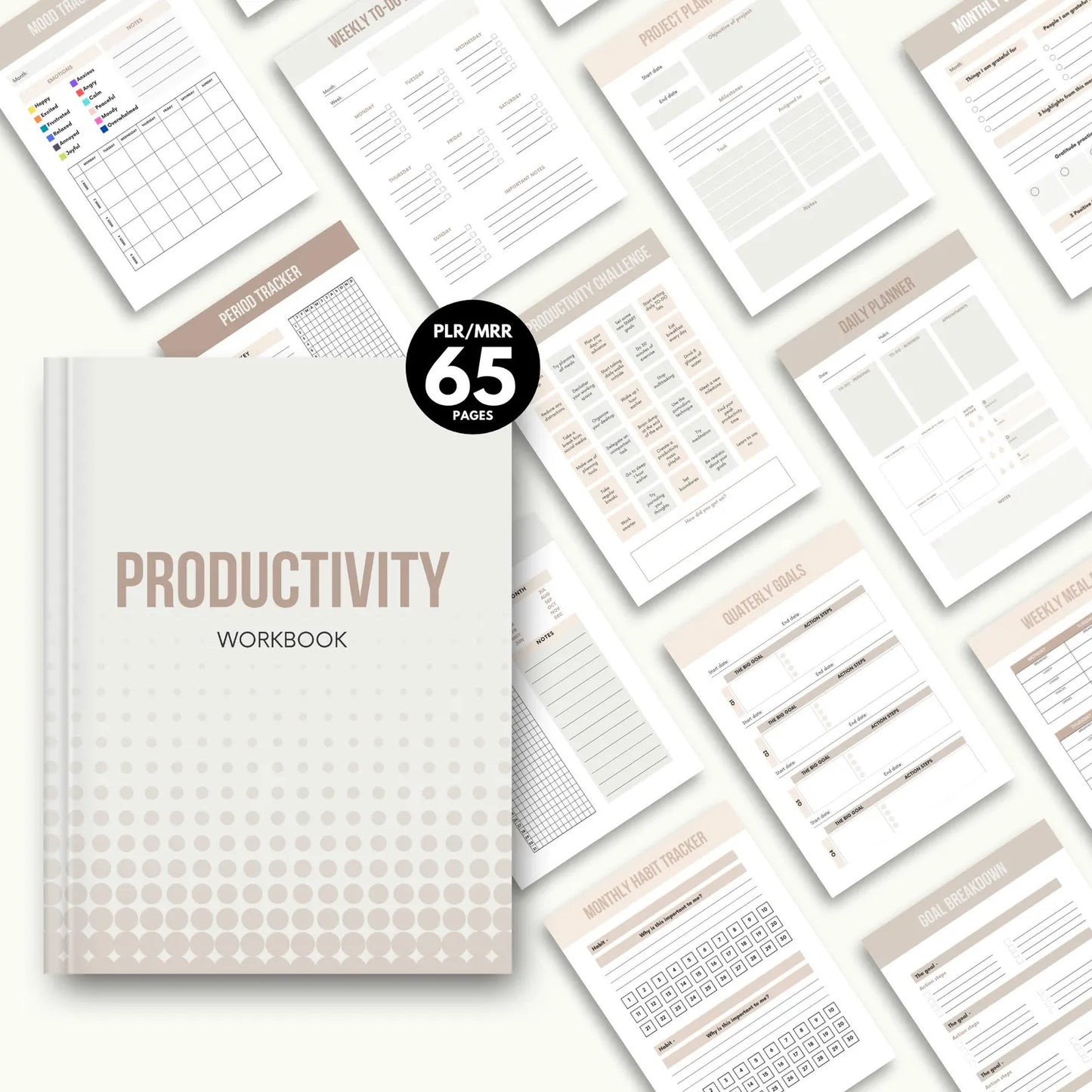 Daily planning pages from Productivity Workbook