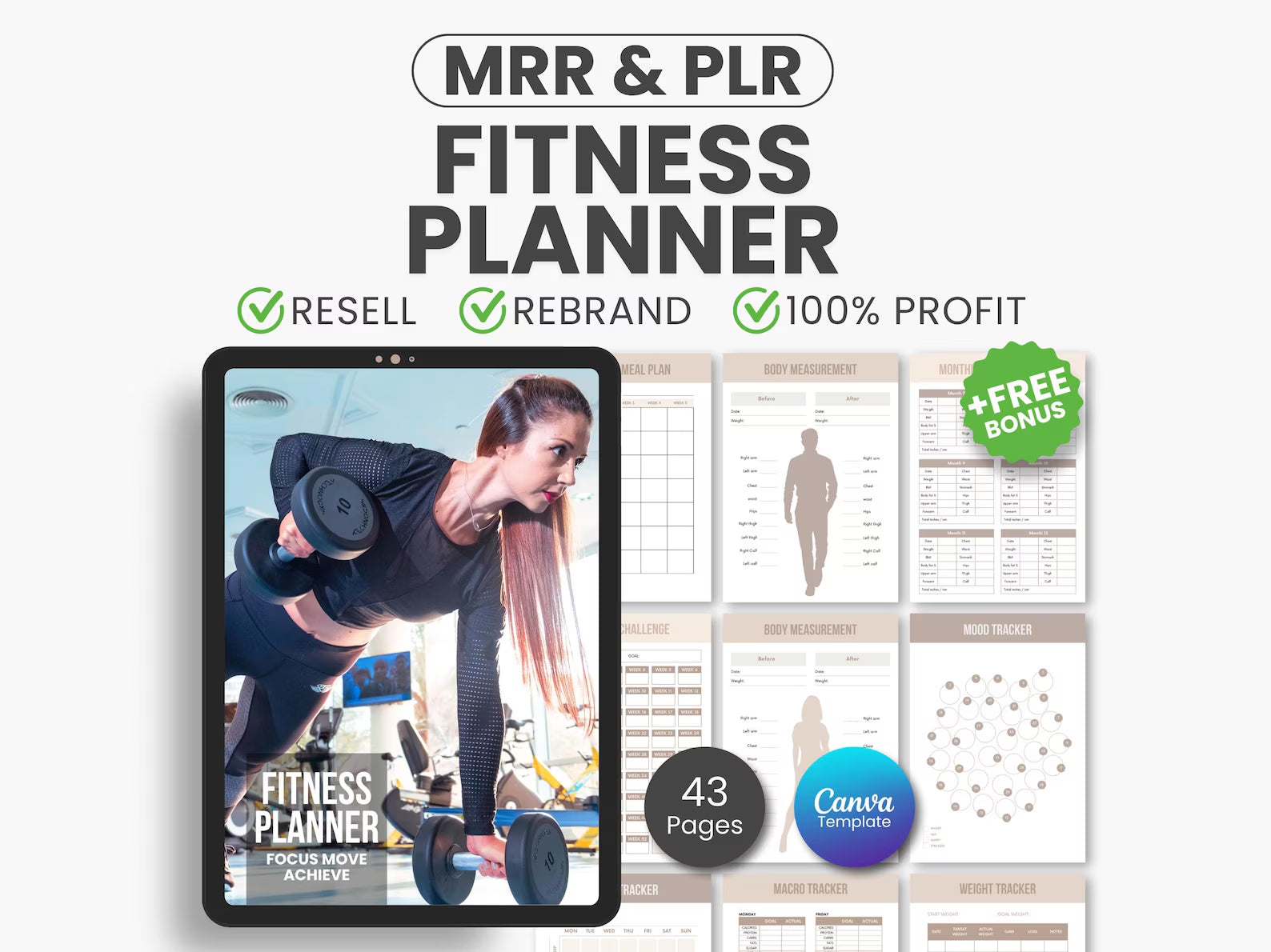 Focus & Flow Daily Planner cover design