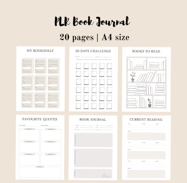 Reading Book Journal book log pages