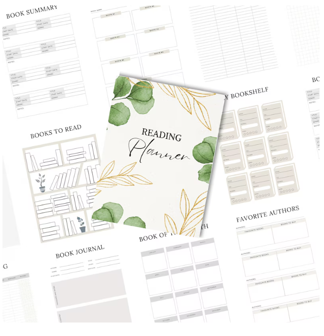 Reading Book Journal cover design